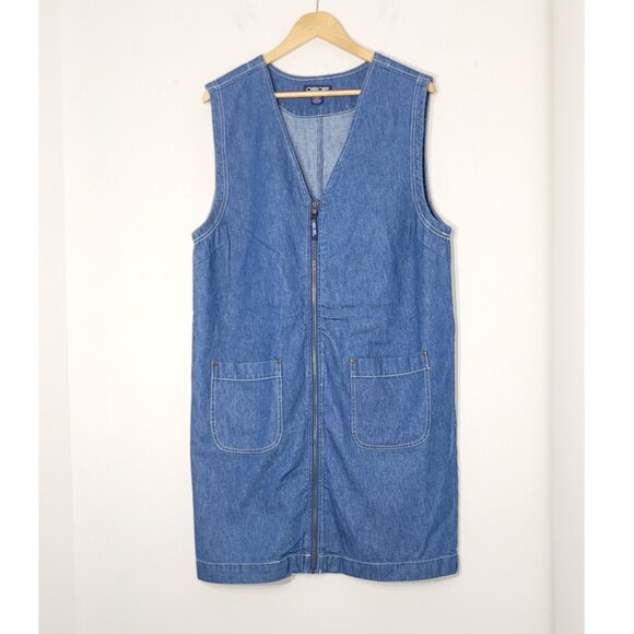 Vintage Blue Denim Dress - Picture 1 of 12